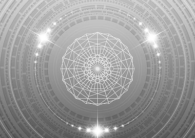 Gray Glyph Mandala Rune