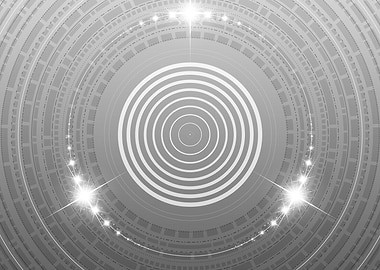 Gray Geometric Glyph Sign