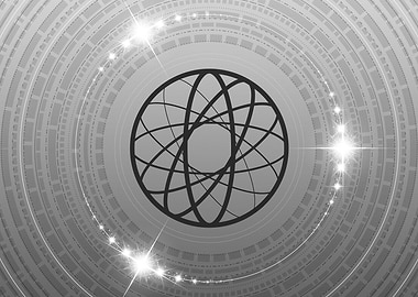 Gray Geometric Glyph Sign