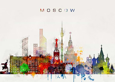 Moscow Russia Skyline