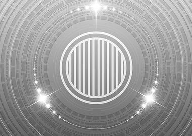 Grey Sacred Geometry Glyph