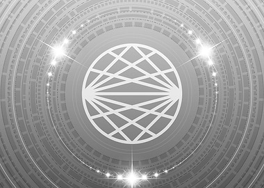 Gray Sacred Geometry Glyph