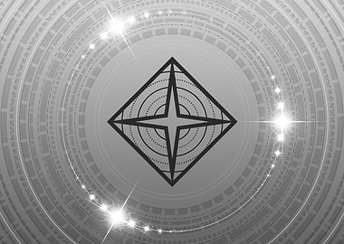 Black and White Glyph Rune