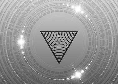 Grey Sacred Geometry Glyph