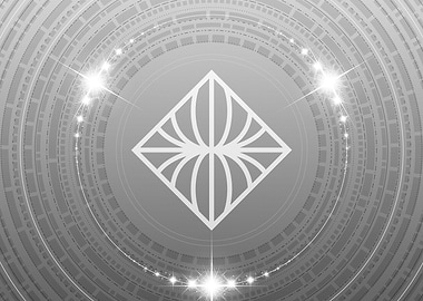 Gray Sacred Geometry Glyph