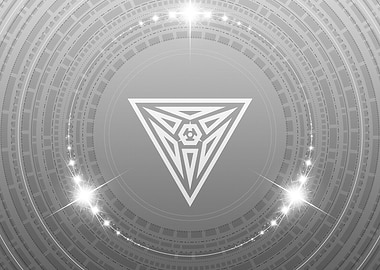 Gray Sacred Geometry Glyph