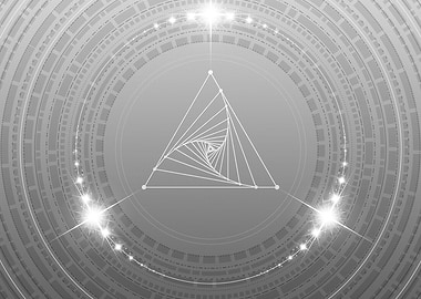 Gray Glyph Mandala Rune