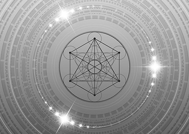 Gray Sacred Geometry Glyph