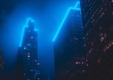 Neon building corners