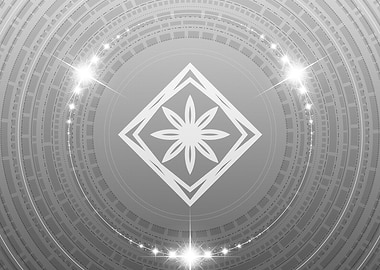 Gray Sacred Geometry Glyph