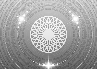 Gray Sacred Geometry Glyph