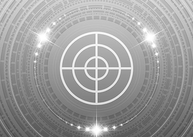 Grey Geometric Glyph Rune