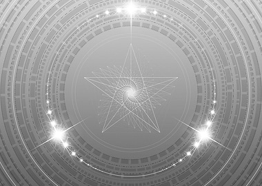 Gray Geometric Glyph Sign