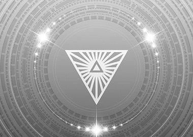 Grey Sacred Geometry Glyph