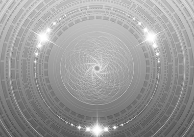 Gray Glyph Mandala Rune