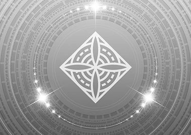 Gray Glyph Mandala Rune