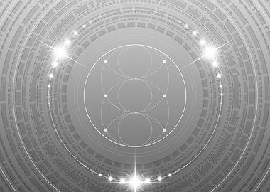 Grey Geometric Glyph Rune