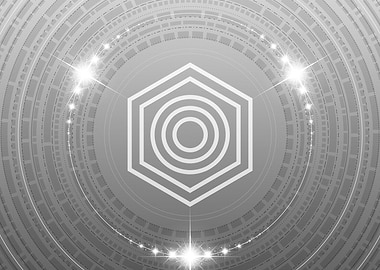 Gray Sacred Geometry Glyph