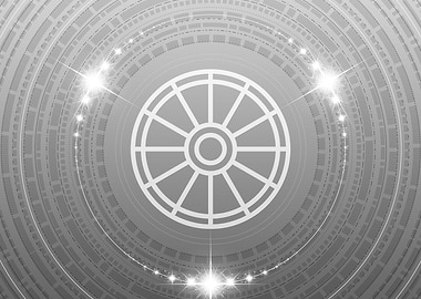 Gray Glyph Mandala Rune