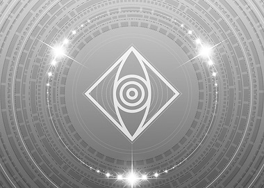 Grey Sacred Geometry Glyph