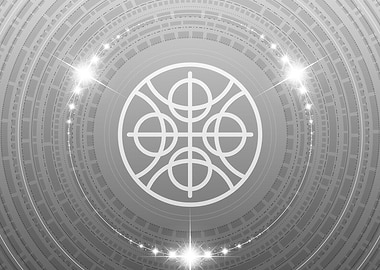 Grey Sacred Geometry Glyph