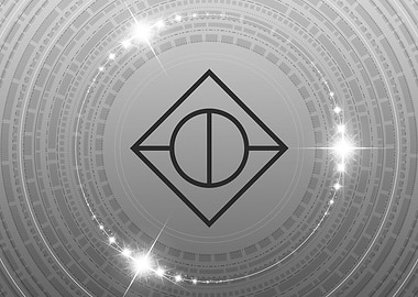 Gray Sacred Geometry Glyph