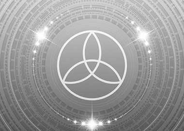Gray Sacred Geometry Glyph
