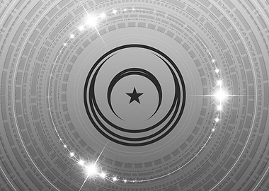 Grey Geometric Glyph Rune