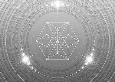 Gray Geometric Glyph Sign