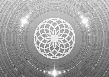 Gray Geometric Glyph Sign