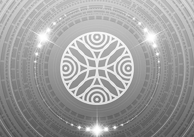 Gray Sacred Geometry Glyph