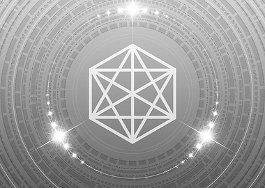 Gray Sacred Geometry Glyph