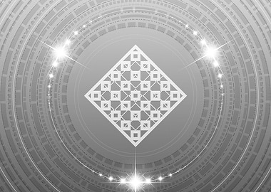 Gray Glyph Mandala Rune