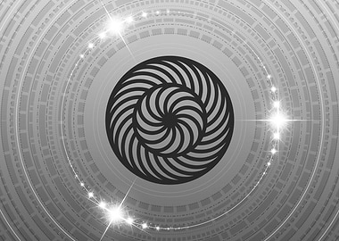 Gray Glyph Mandala Rune