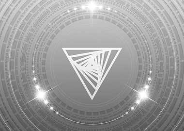 Grey Sacred Geometry Glyph