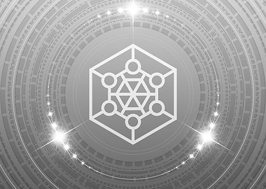 Grey Sacred Geometry Glyph