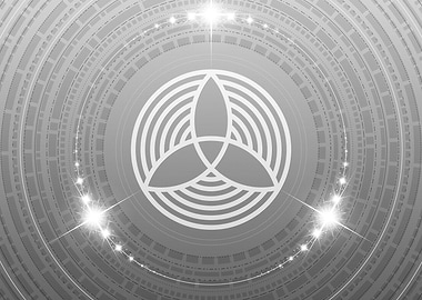 Gray Sacred Geometry Glyph