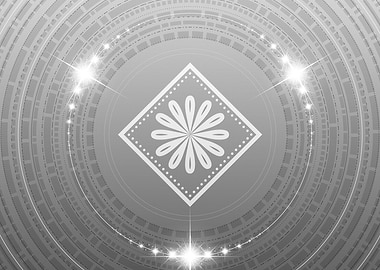 Gray Sacred Geometry Glyph