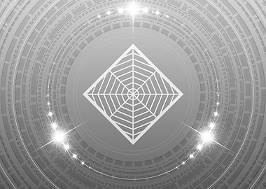 Gray Sacred Geometry Glyph