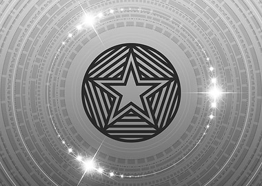 Gray Sacred Geometry Glyph