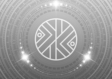 Gray Glyph Mandala Rune