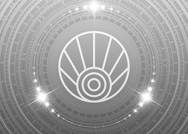 Gray Geometric Glyph Sign