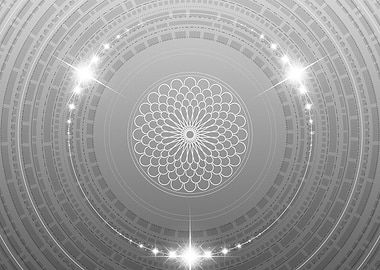 Gray Glyph Mandala Rune