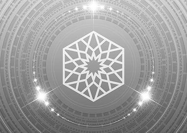 Gray Sacred Geometry Glyph