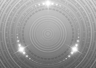 Gray Sacred Geometry Glyph