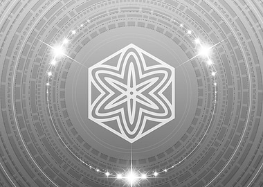 Gray Sacred Geometry Glyph
