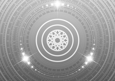 Gray Glyph Mandala Rune