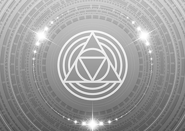 Gray Glyph Mandala Rune