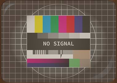 No Signal Retro Poster