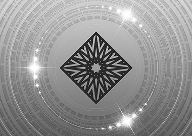 Grey Sacred Geometry Glyph